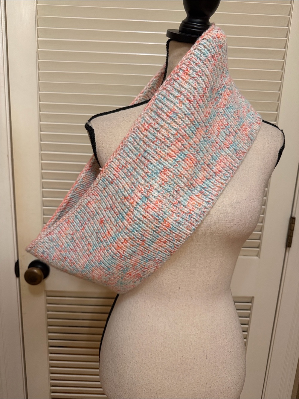 Gymboree Pastel Knit Infinity Scarf in Pink, Blue & Cream